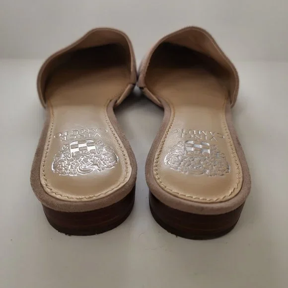 Vince Camuto Womens Suede Mules 8M Tan Slip-On Shoes - Picture 9 of 10